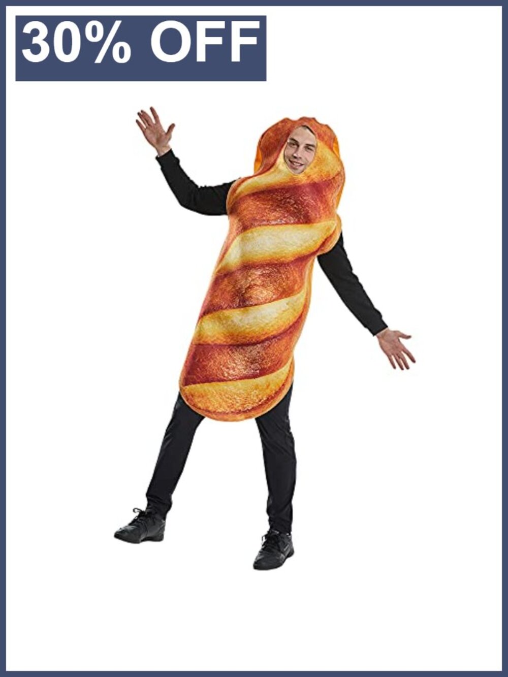 Adult Bread Costume 3D Printed Polyester Halloween Food Cosplay Unisex